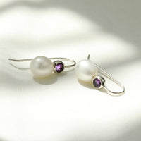 Amethyst & Pearl Earrings