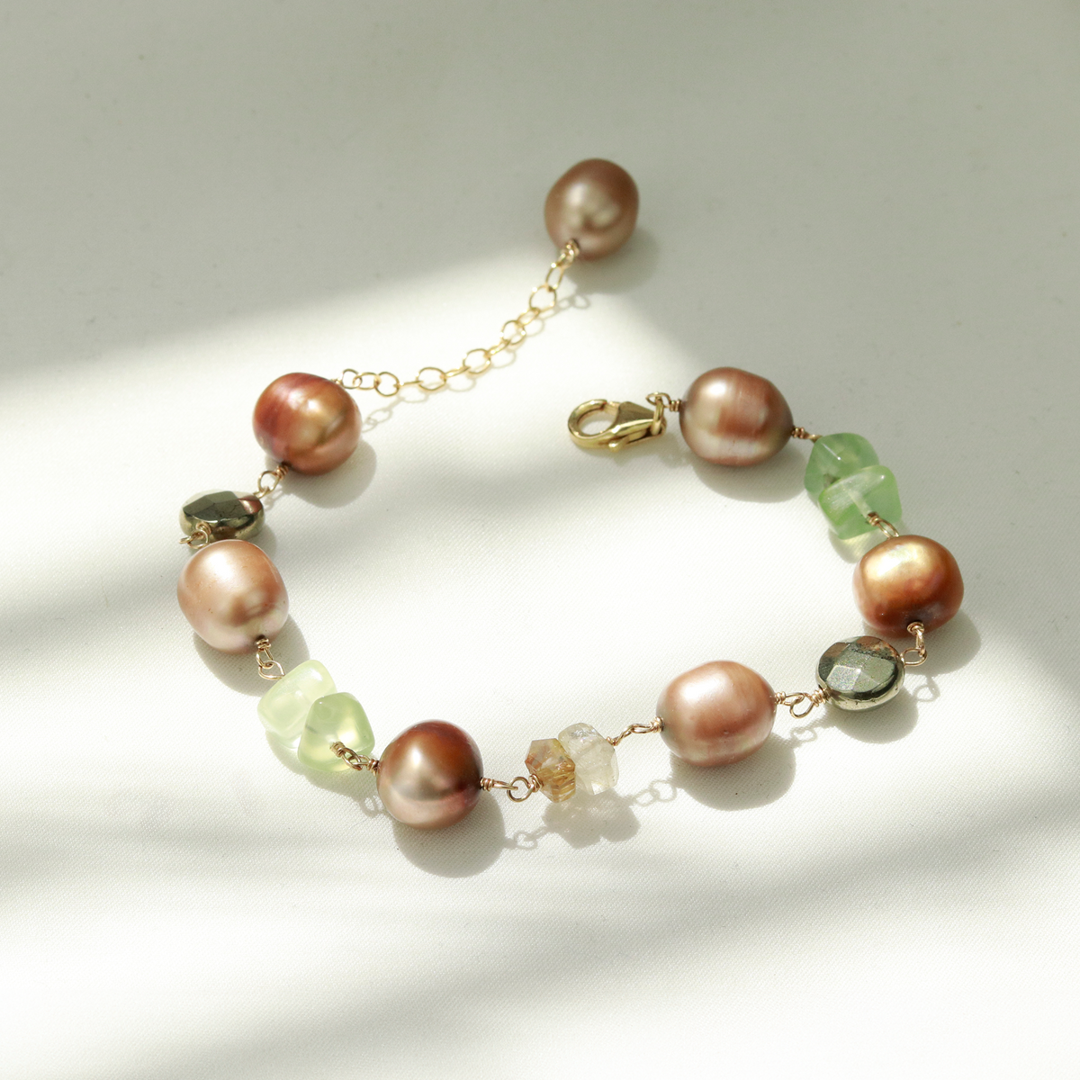 Bronze Pearl Bracelet