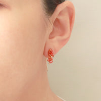 Clustered Orange Zircon Earrings