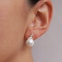 Granulated Pearl Drop Studs