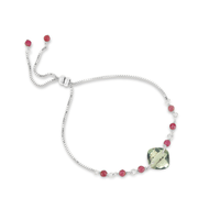 Cushion Cut Gemstone Slider Bracelet