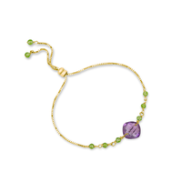 Cushion Cut Gemstone Slider Bracelet