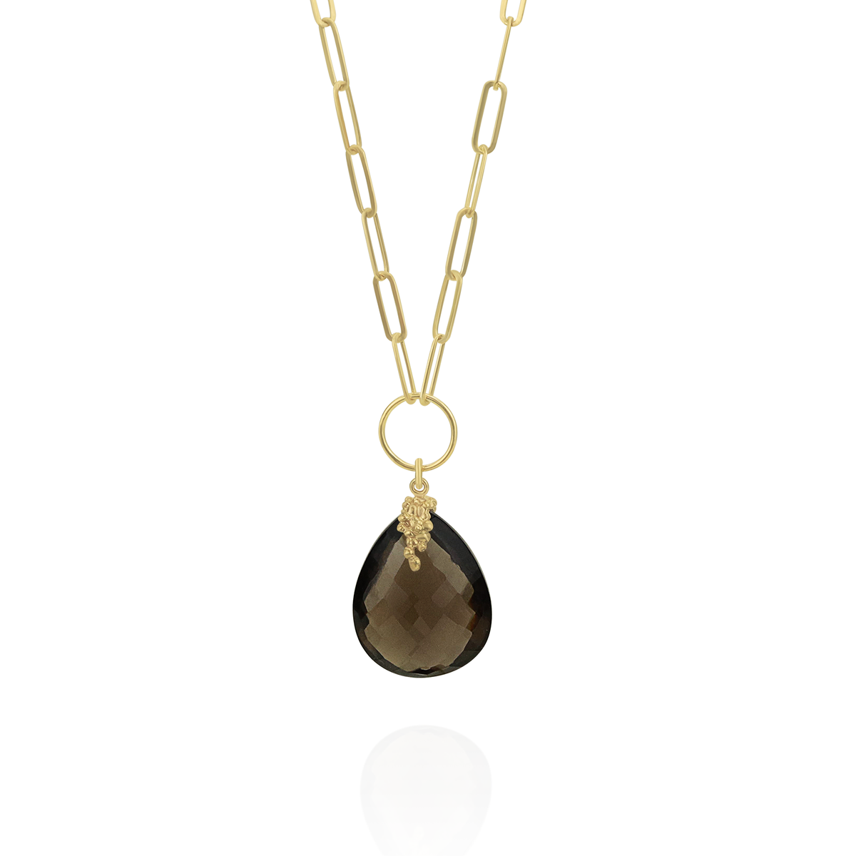 Large Pear Cut Gemstone Necklace