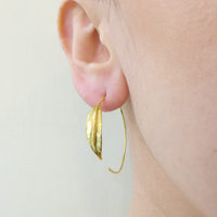 Leaf Hoop Earrings