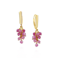 Grape Cluster Latch Back Earrings