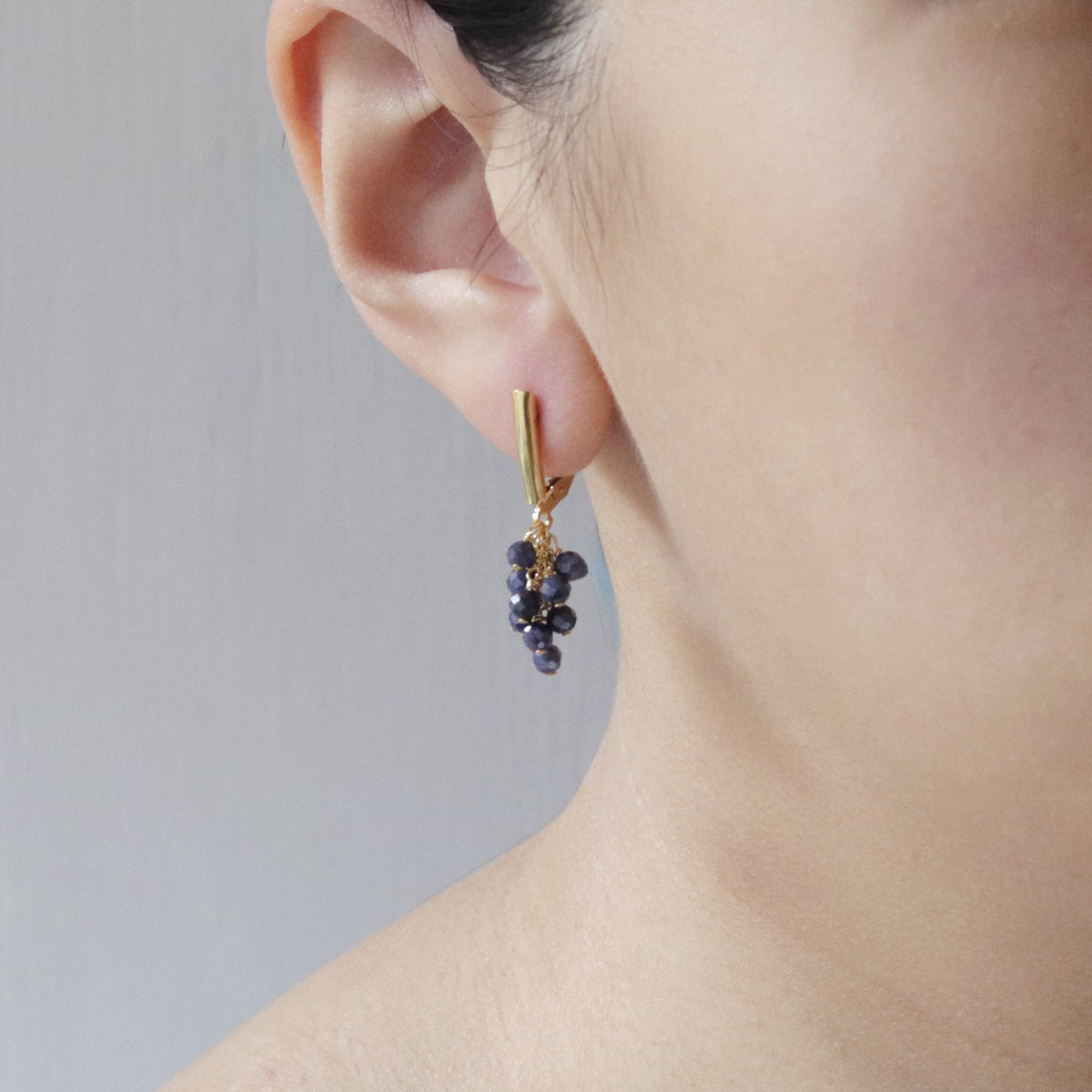 Grape Cluster Latch Back Earrings