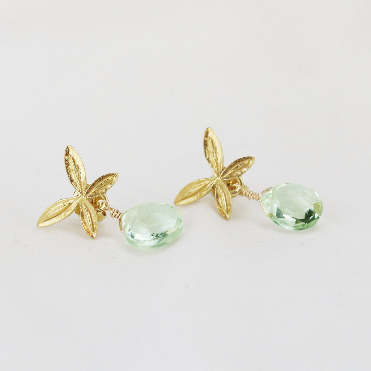 Butterfly and Stone Earrings