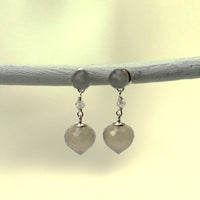 Grey Chalcedony Minaret Earrings