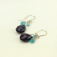 Grey Moonlight Cluster Earrings