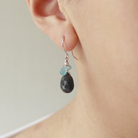 Grey Moonlight Cluster Earrings