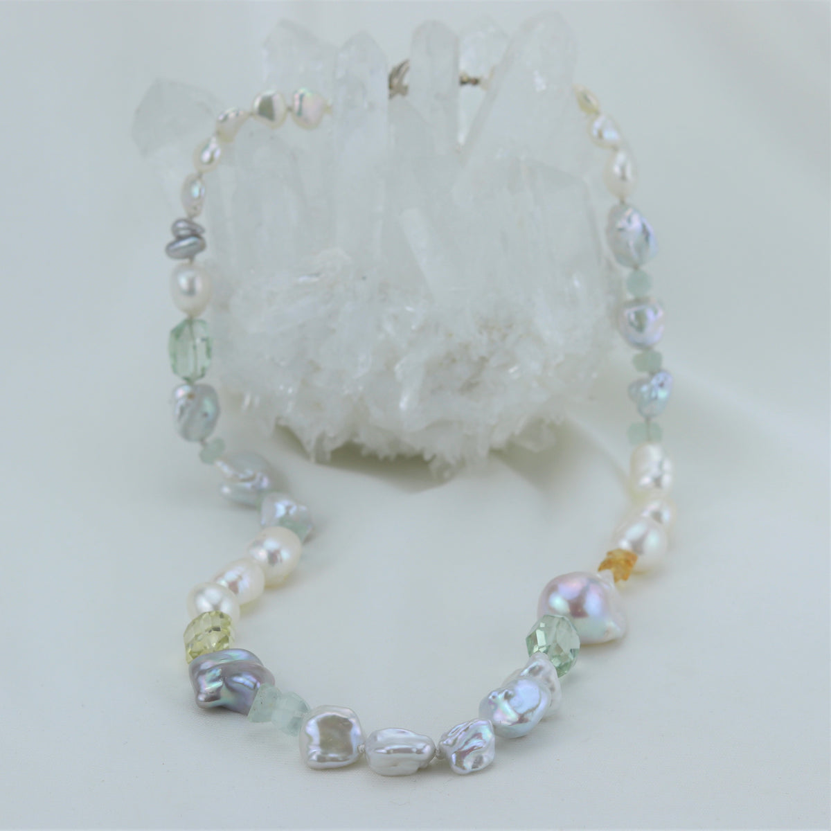 Multi Pearl & Gem Necklace