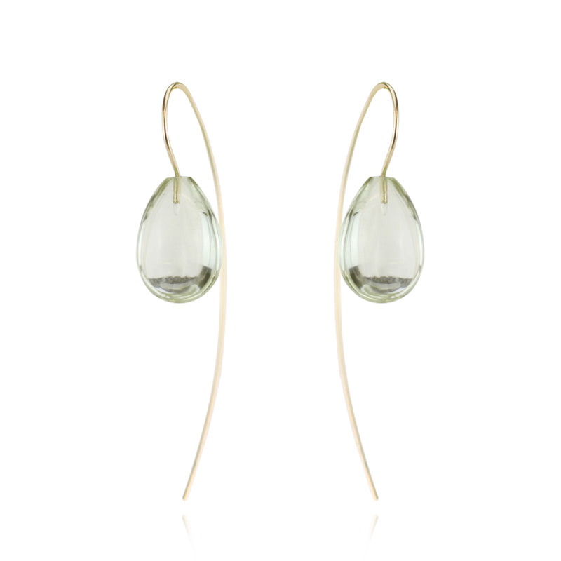 Smooth Teardrop Wire Earrings