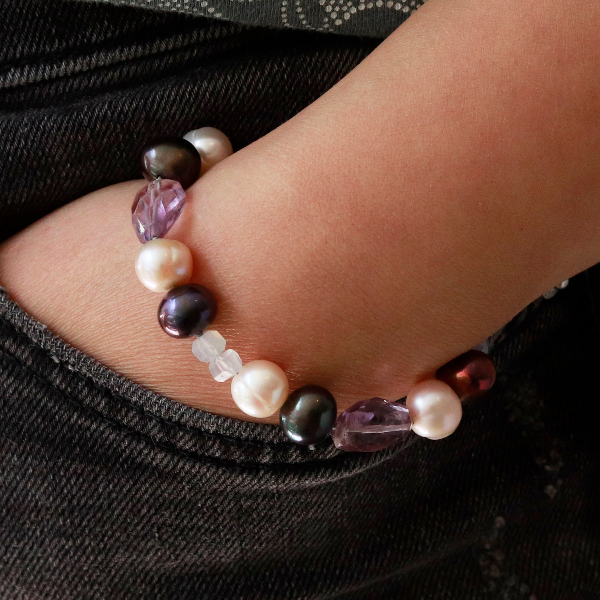 Mixed Pearl and Gemstone Bracelet