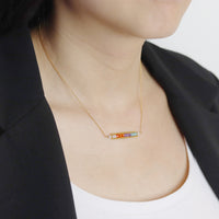 Multicoloured Zircon Necklace