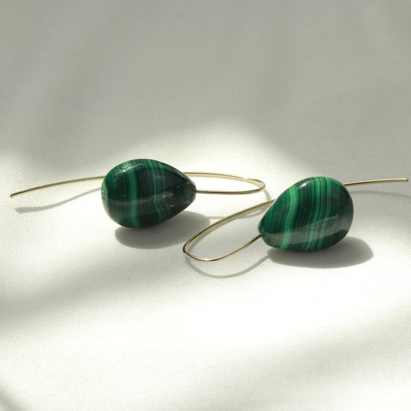 Smooth Teardrop Wire Earrings