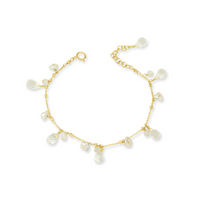 Pearl & Rock Crystal Satellite Chain Bracelet