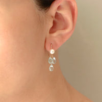 Pearl & Teardrop Cluster Earrings