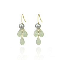 Pearl & Teardrop Cluster Earrings