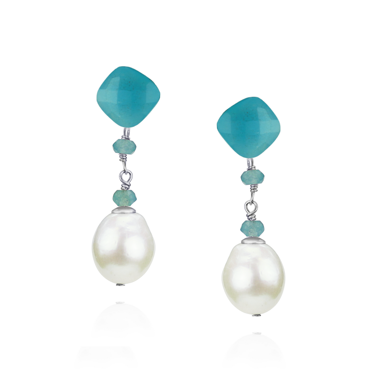 Mismatched Studs & Pearl Drop Earrings