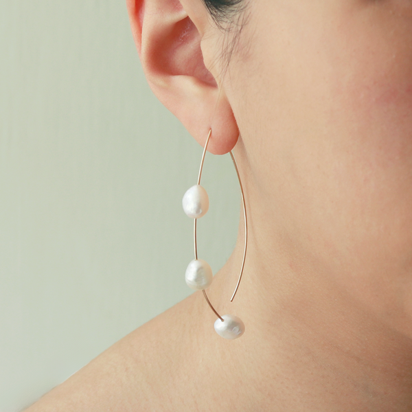 Pearl Satellite Earrings