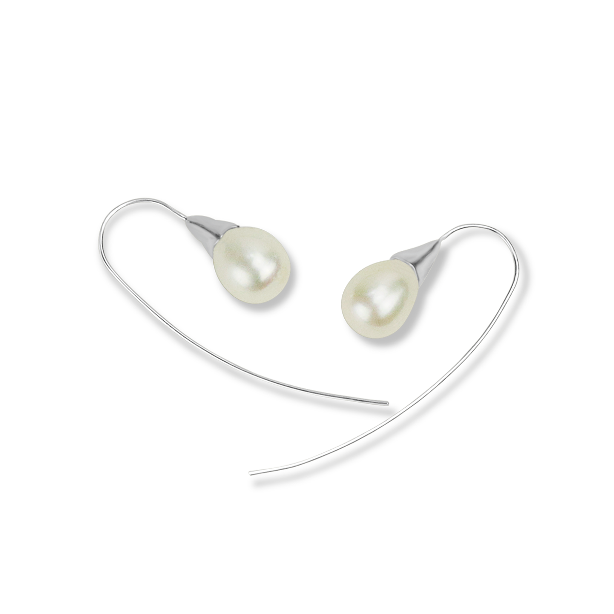 Flower Bud Pearl Earrings