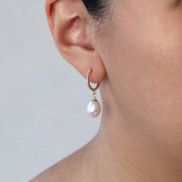 Pearl & Clear Zircon Hoops