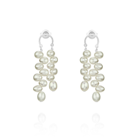 Zigzag Double Drop Pearl Earrings