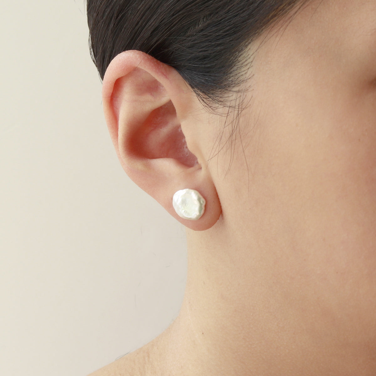 Keshi Pearl Stud Earrings