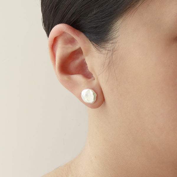 Keshi Pearl Stud Earrings