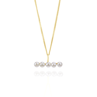 Contrasting Pearl Bar Pendant Necklace