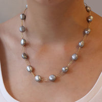 Alternating Pearl & Chain Necklace