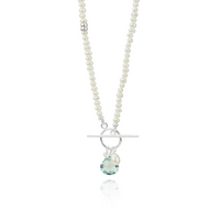 Pearl & Gemstone Toggle Necklace