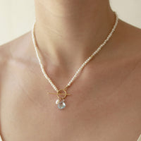 Pearl & Gemstone Toggle Necklace