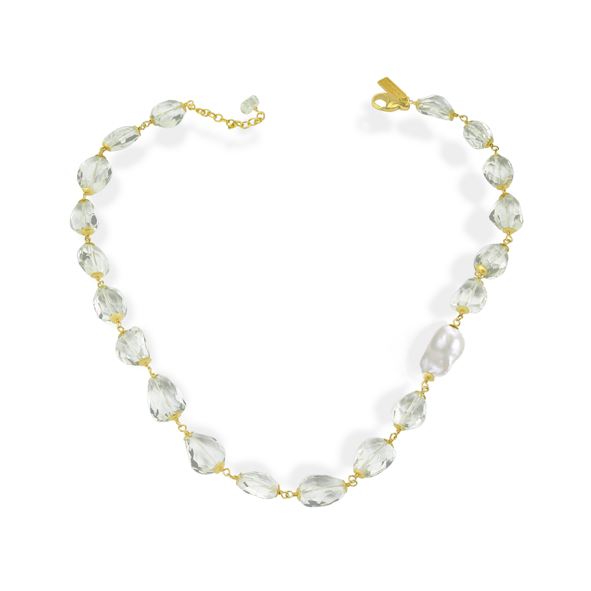 Tumbled Gemstone & Pearl Necklace