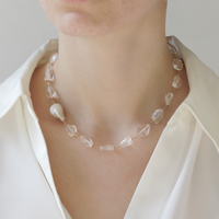 Tumbled Gemstone & Pearl Necklace