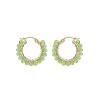 Hinged Faceted Beads Hoops