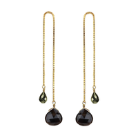 Double Drop Box Chain Earrings