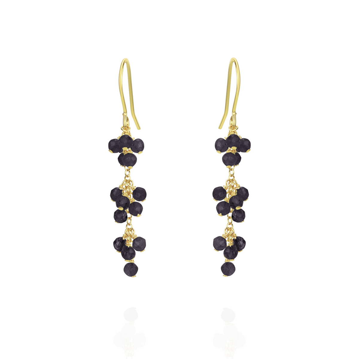 Long Grape Cluster Earrings