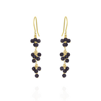 Long Grape Cluster Earrings