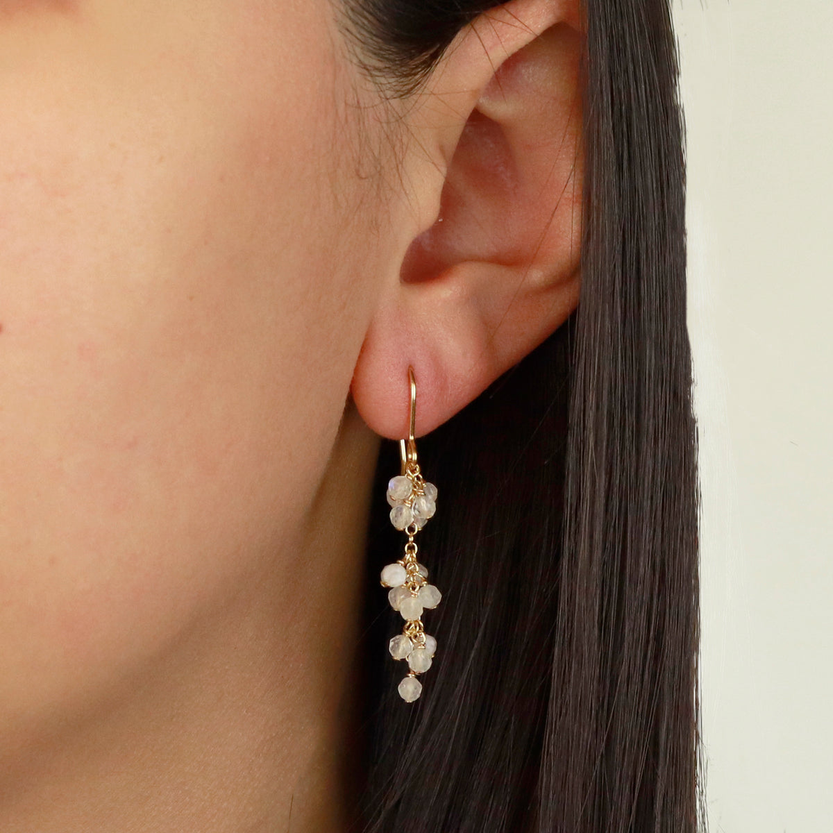 Long Grape Cluster Earrings