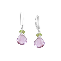 Dainty Gem Drop Latch Back Earrings