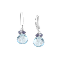 Dainty Gem Drop Latch Back Earrings