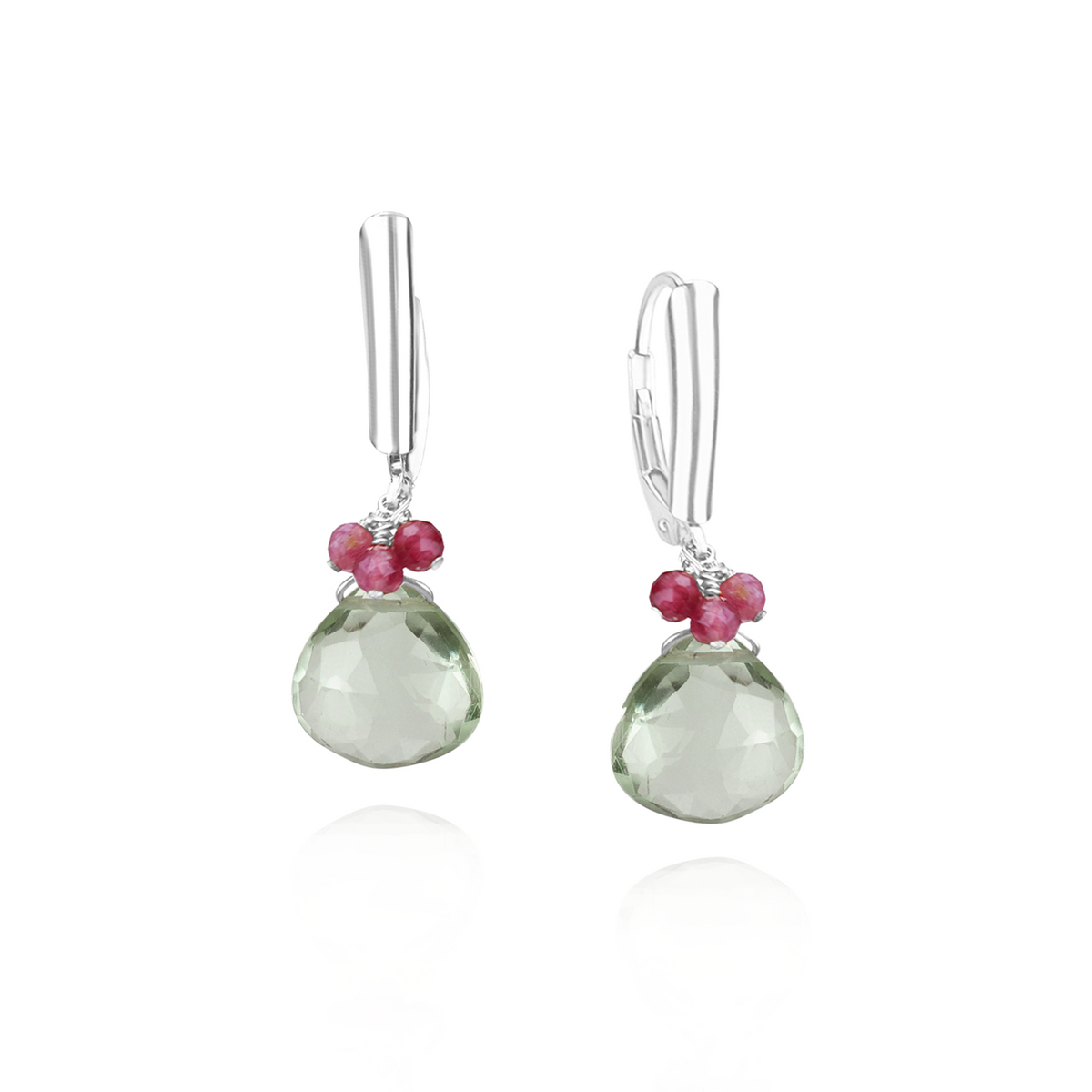 Dainty Gem Drop Latch Back Earrings