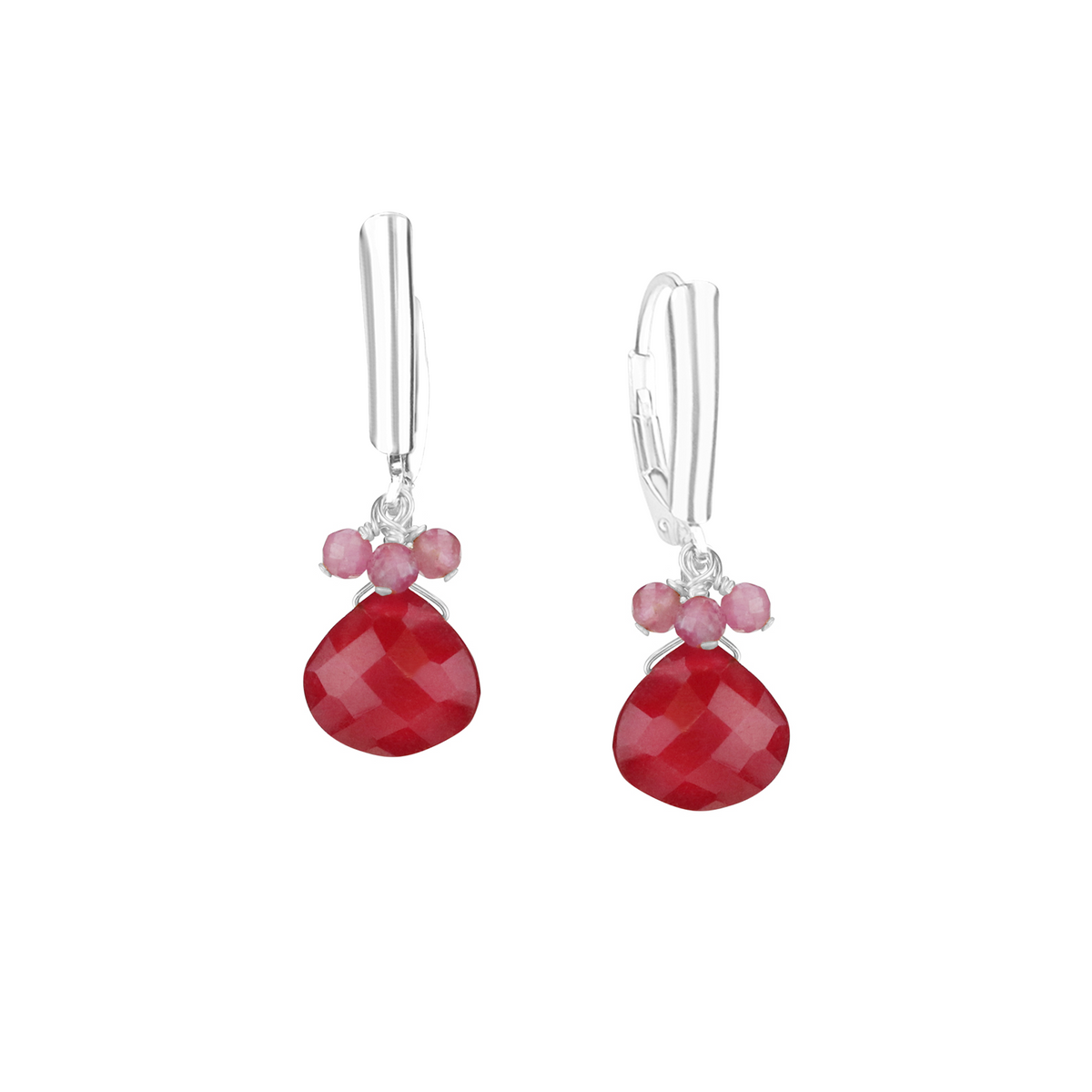 Dainty Gem Drop Latch Back Earrings