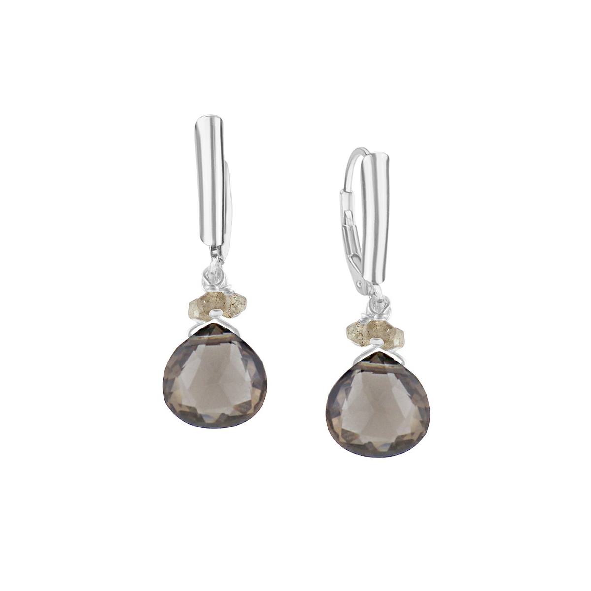 Dainty Gem Drop Latch Back Earrings