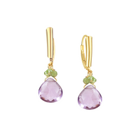 Dainty Gem Drop Latch Back Earrings