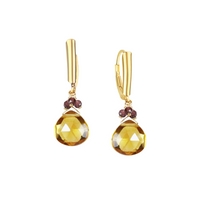 Dainty Gem Drop Latch Back Earrings