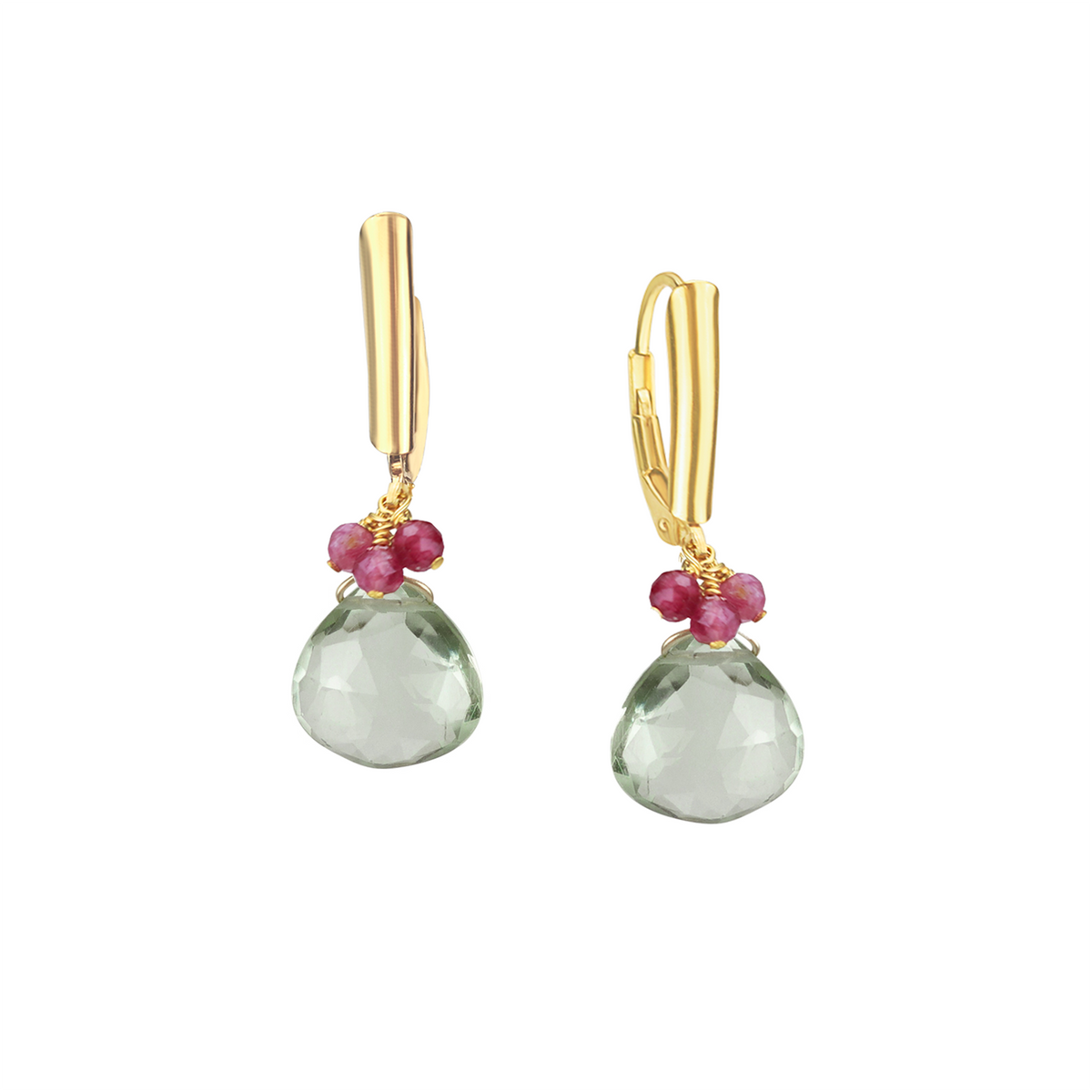 Dainty Gem Drop Latch Back Earrings