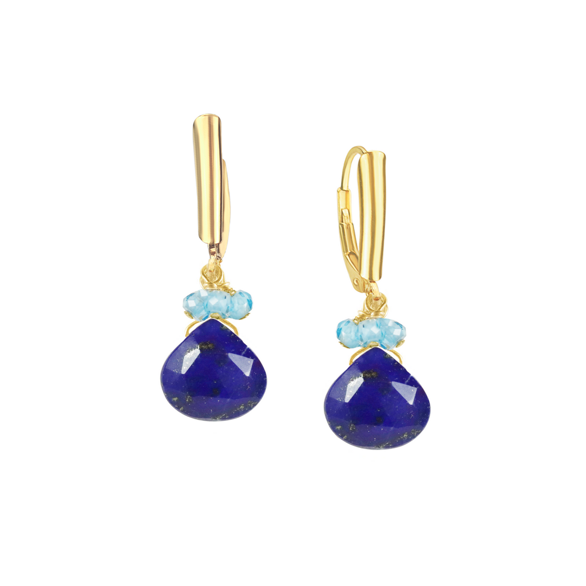 Dainty Gem Drop Latch Back Earrings