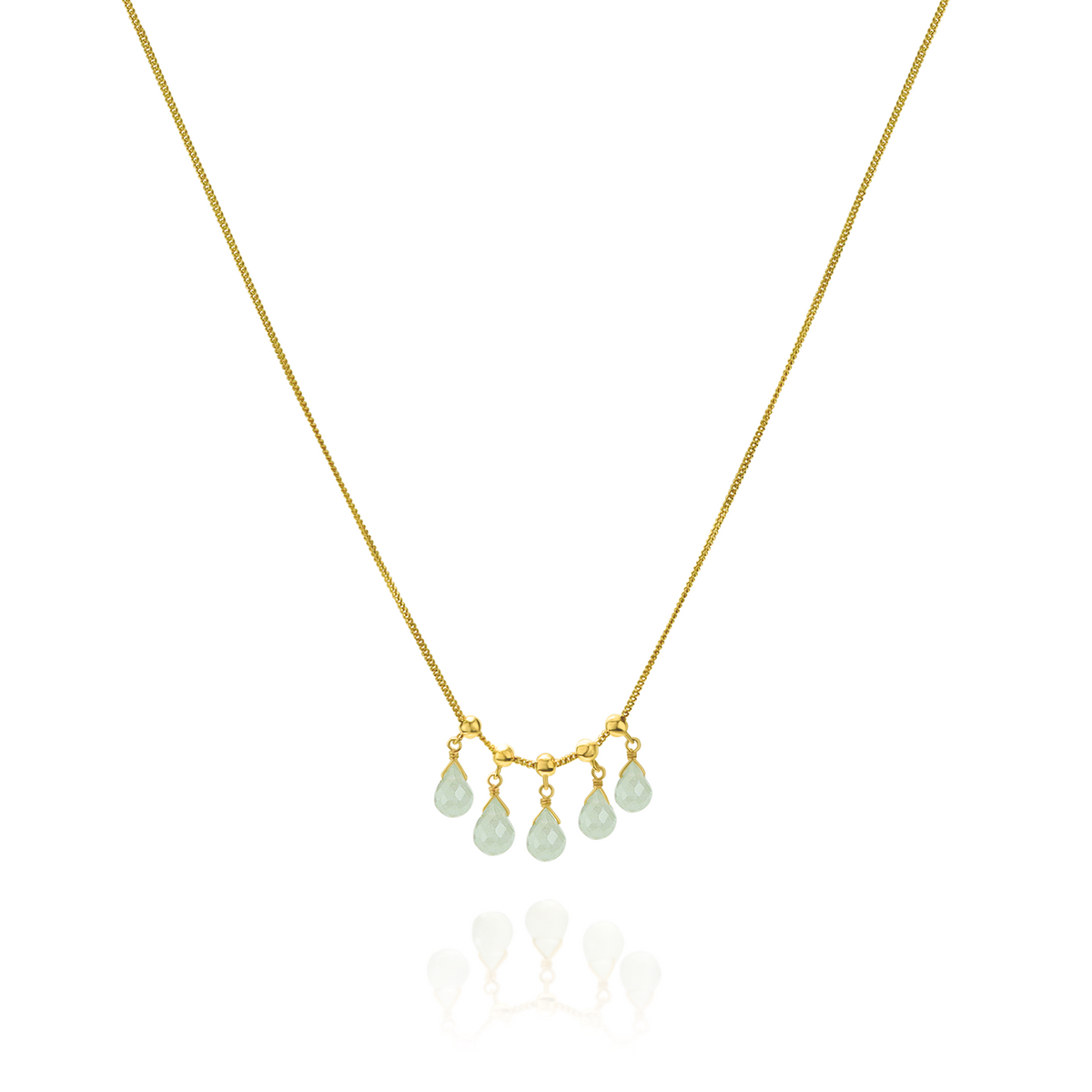 Delicate Adjustable Briolette Necklace